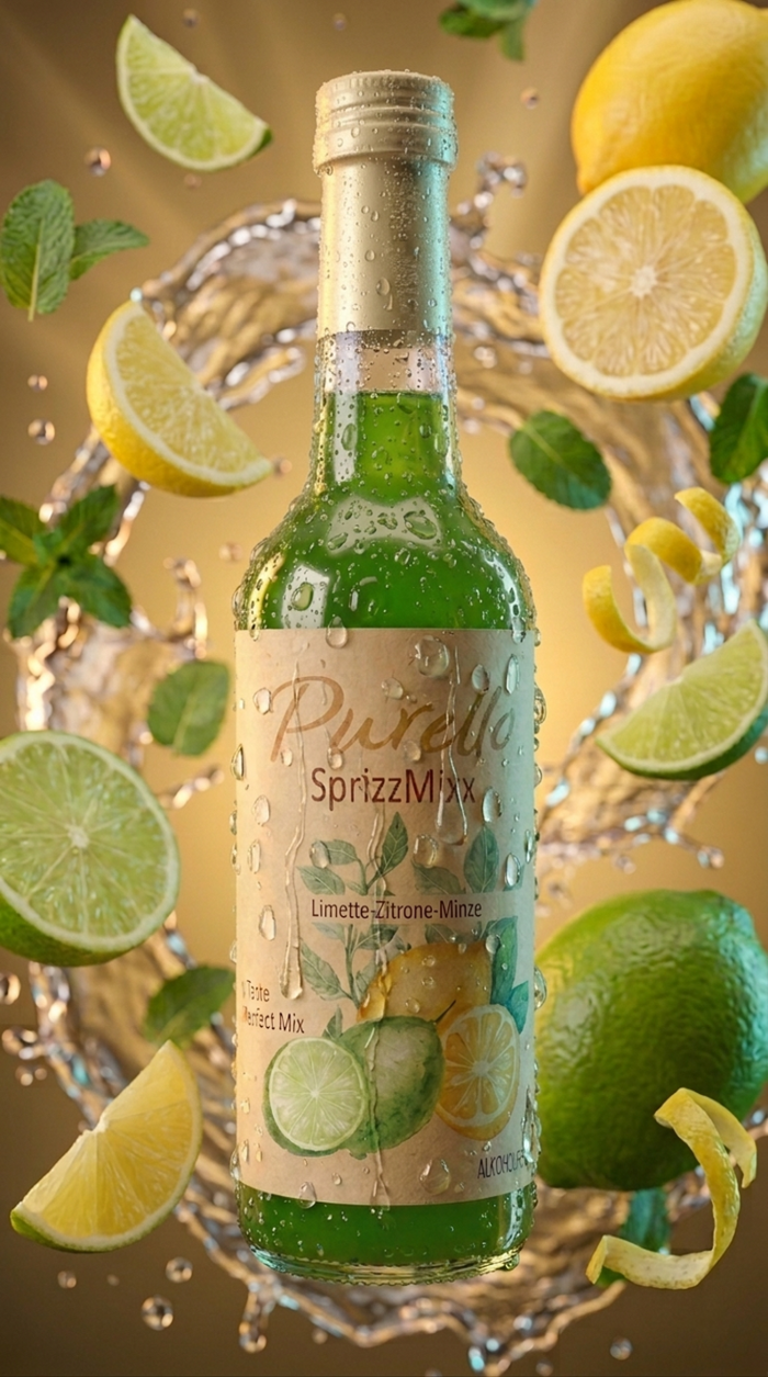 PURELLO SprizzMixx Limette-Zitrone-Minze Flasche